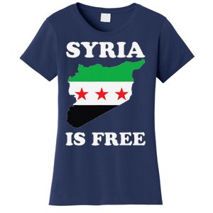 I Love Syria Is Free Syrian Map New Syrian Flag Women's T-Shirt