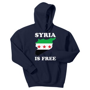 I Love Syria Is Free Syrian Map New Syrian Flag Kids Hoodie