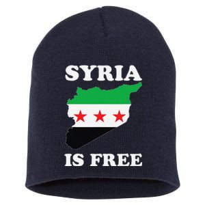 I Love Syria Is Free Syrian Map New Syrian Flag Short Acrylic Beanie