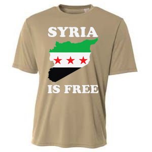 I Love Syria Is Free Syrian Map New Syrian Flag Cooling Performance Crew T-Shirt