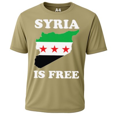 I Love Syria Is Free Syrian Map New Syrian Flag Cooling Performance Crew T-Shirt