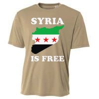 I Love Syria Is Free Syrian Map New Syrian Flag Cooling Performance Crew T-Shirt