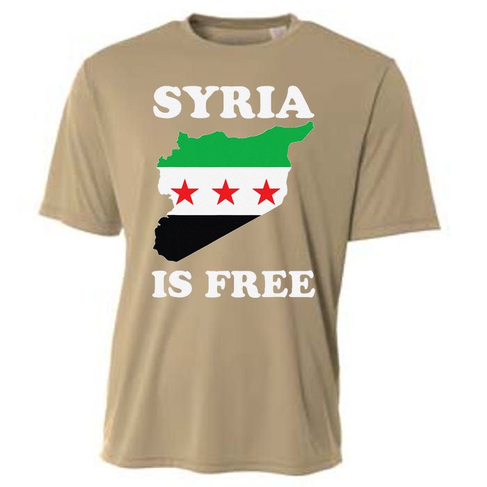 I Love Syria Is Free Syrian Map New Syrian Flag Cooling Performance Crew T-Shirt