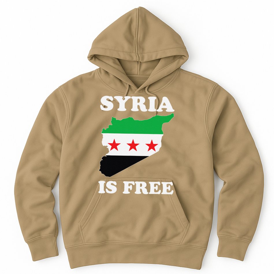 I Love Syria Is Free Syrian Map New Syrian Flag Hoodie