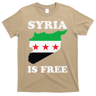 I Love Syria Is Free Syrian Map New Syrian Flag T-Shirt