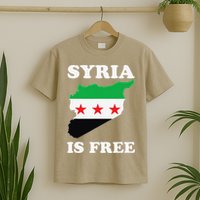 I Love Syria Is Free Syrian Map New Syrian Flag T-Shirt