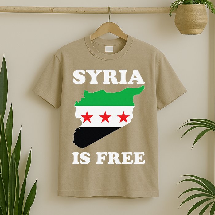 I Love Syria Is Free Syrian Map New Syrian Flag T-Shirt