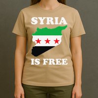 I Love Syria Is Free Syrian Map New Syrian Flag T-Shirt