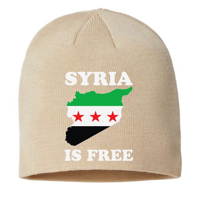 I Love Syria Is Free Syrian Map New Syrian Flag Sustainable Beanie