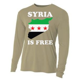 I Love Syria Is Free Syrian Map New Syrian Flag Cooling Performance Long Sleeve Crew