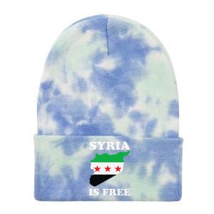 I Love Syria Is Free Syrian Map New Syrian Flag Tie Dye 12in Knit Beanie