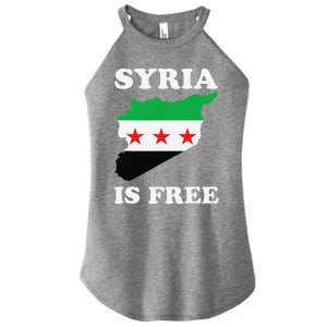 I Love Syria Is Free Syrian Map New Syrian Flag Women's Perfect Tri Rocker Tank