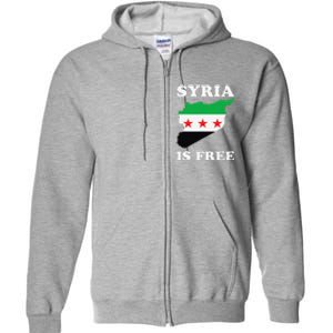 I Love Syria Is Free Syrian Map New Syrian Flag Full Zip Hoodie