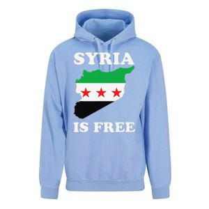 I Love Syria Is Free Syrian Map New Syrian Flag Unisex Surf Hoodie