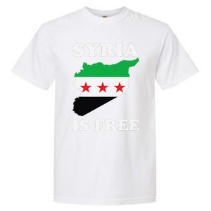 I Love Syria Is Free Syrian Map New Syrian Flag Garment-Dyed Heavyweight T-Shirt