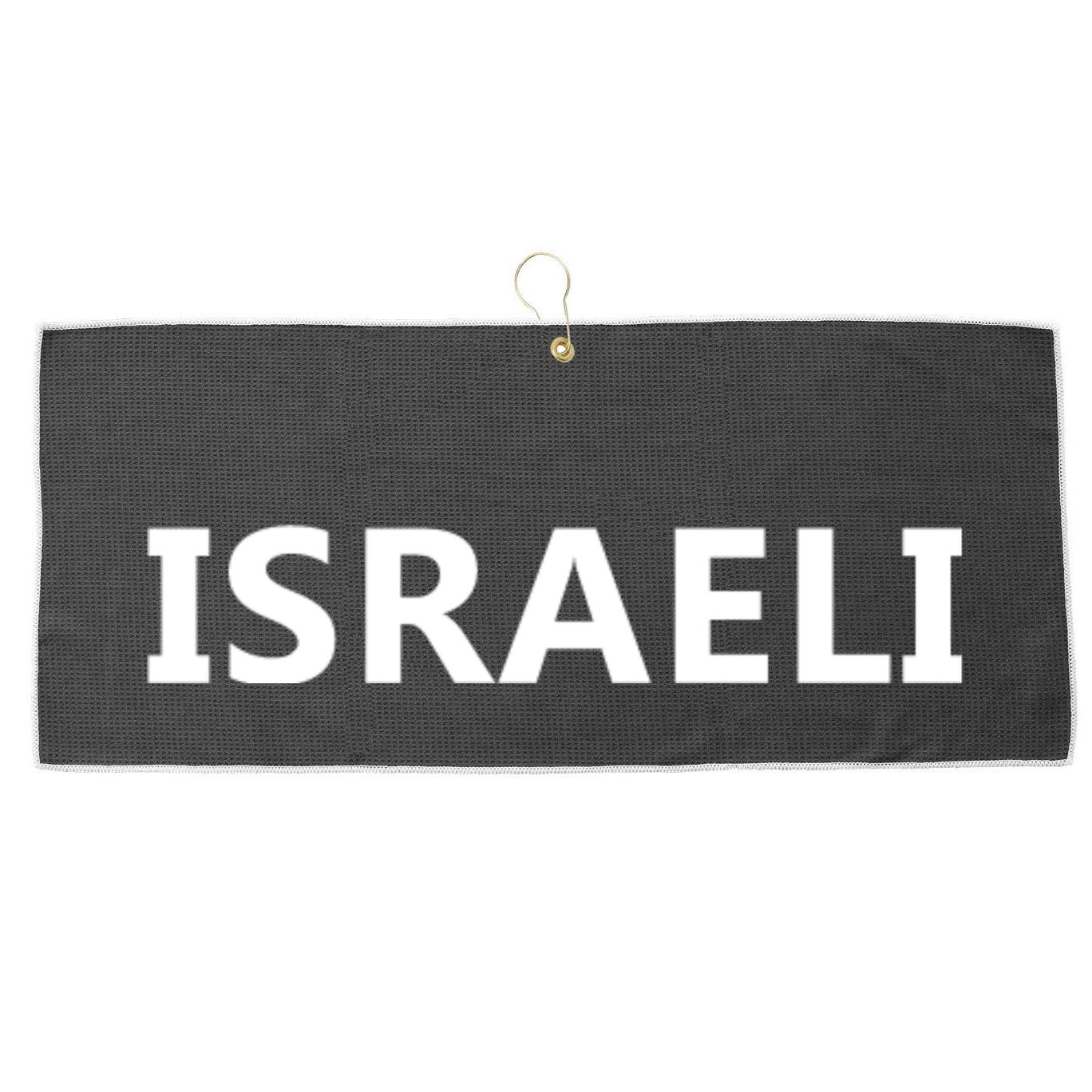 Israel Love Stand With Israel Large Microfiber Waffle Golf Towel