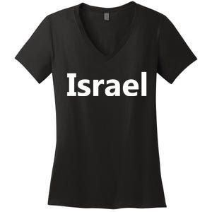 Israel Love Stand With Israel Women's V-Neck T-Shirt