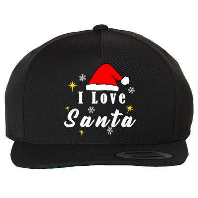 I Love Santa | Merry Christmas Wool Snapback Cap