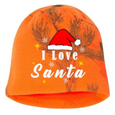 I Love Santa | Merry Christmas Kati - Camo Knit Beanie