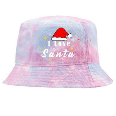 I Love Santa | Merry Christmas Tie-Dyed Bucket Hat