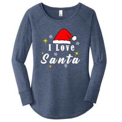 I Love Santa | Merry Christmas Women's Perfect Tri Tunic Long Sleeve Shirt