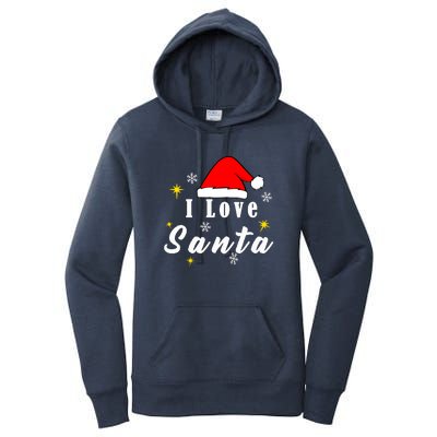 I Love Santa | Merry Christmas Women's Pullover Hoodie