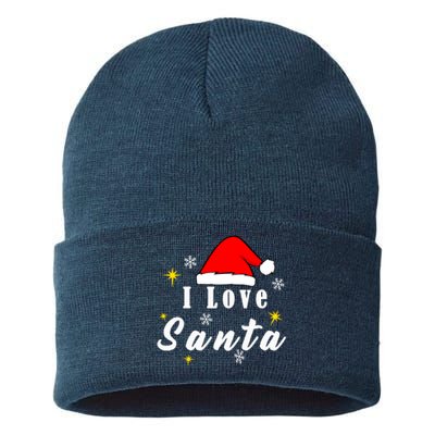 I Love Santa | Merry Christmas Sustainable Knit Beanie