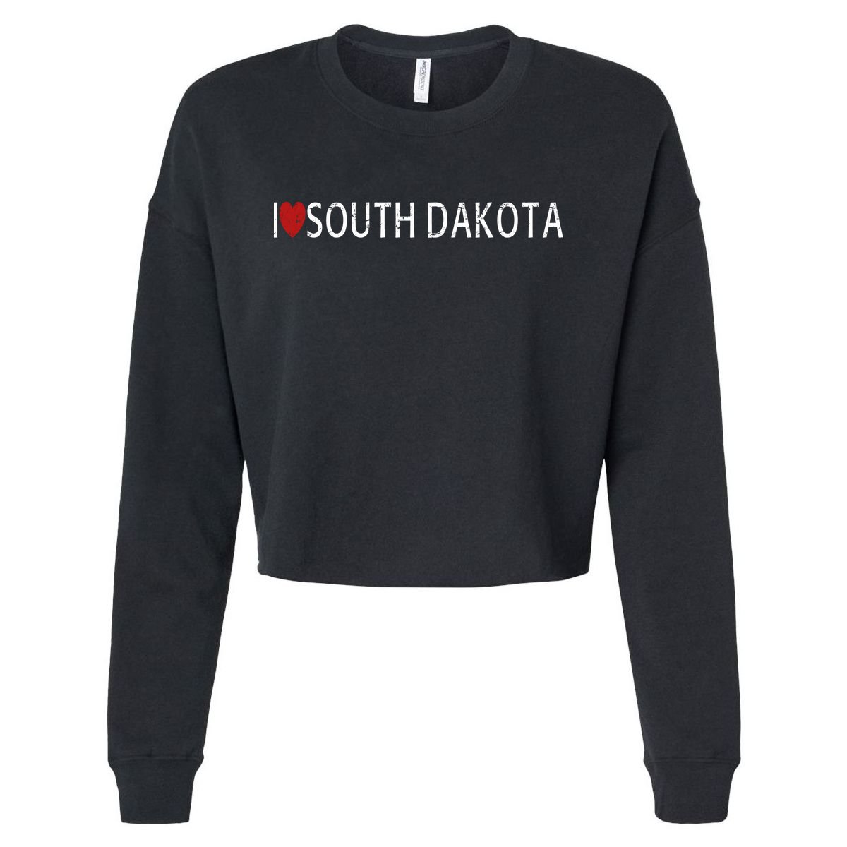 I Love South Dakota Cropped Pullover Crew