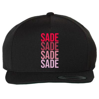I Love Sade First Name Sade Wool Snapback Cap