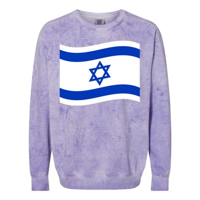 Israel Love Stand With Israel Colorblast Crewneck Sweatshirt