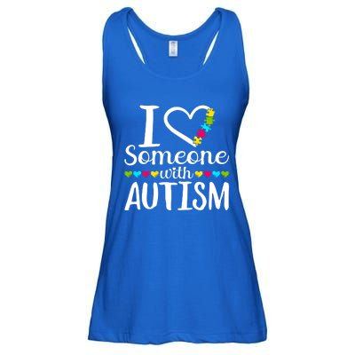 I Love Someone With Autism Heart Puzzle Piece Gift Ladies Essential Flowy Tank