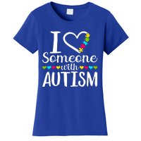 I Love Someone With Autism Heart Puzzle Piece Gift Women's T-Shirt