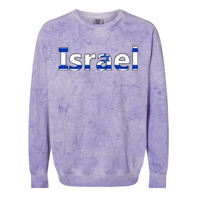 Israel Love Stand With Israel Colorblast Crewneck Sweatshirt