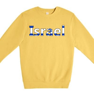 Israel Love Stand With Israel Premium Crewneck Sweatshirt