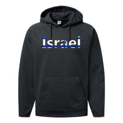 Israel Love Stand With Israel Performance Fleece Hoodie