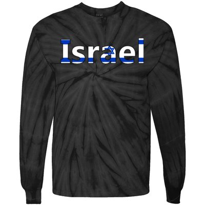 Israel Love Stand With Israel Tie-Dye Long Sleeve Shirt