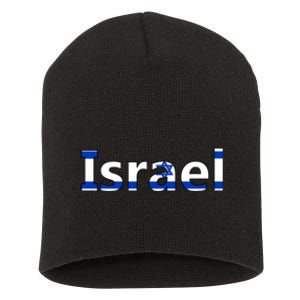 Israel Love Stand With Israel Short Acrylic Beanie