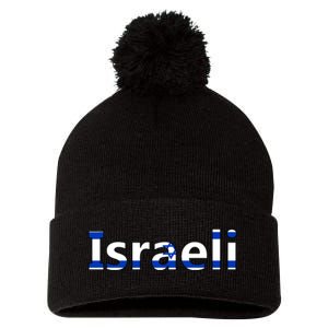 Israel Love Stand With Israel Pom Pom 12in Knit Beanie