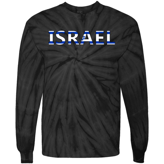 Israel Love Stand With Israel Tie-Dye Long Sleeve Shirt