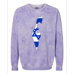 Israel Love Stand With Israel Colorblast Crewneck Sweatshirt