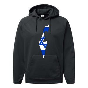 Israel Love Stand With Israel Performance Fleece Hoodie