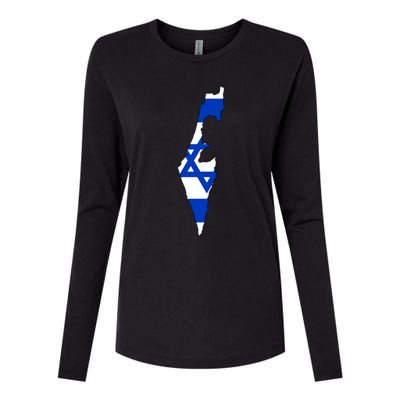 Israel Love Stand With Israel Womens Cotton Relaxed Long Sleeve T-Shirt