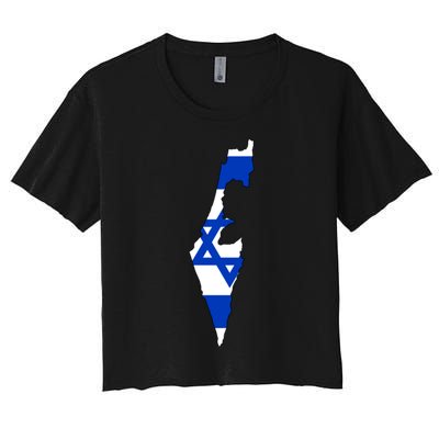 Israel Love Stand With Israel Women's Crop Top Tee