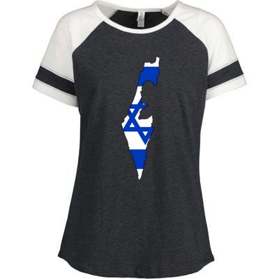 Israel Love Stand With Israel Enza Ladies Jersey Colorblock Tee