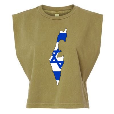 Israel Love Stand With Israel Garment-Dyed Women's Muscle Tee