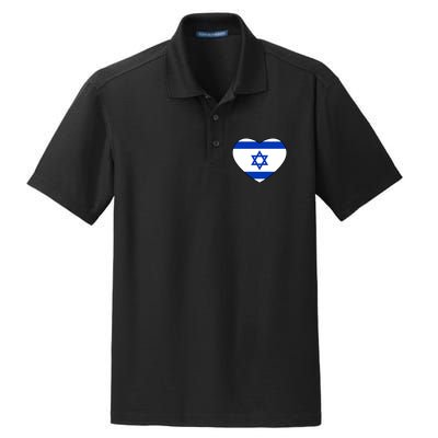 Israel Love Stand With Israel Dry Zone Grid Polo