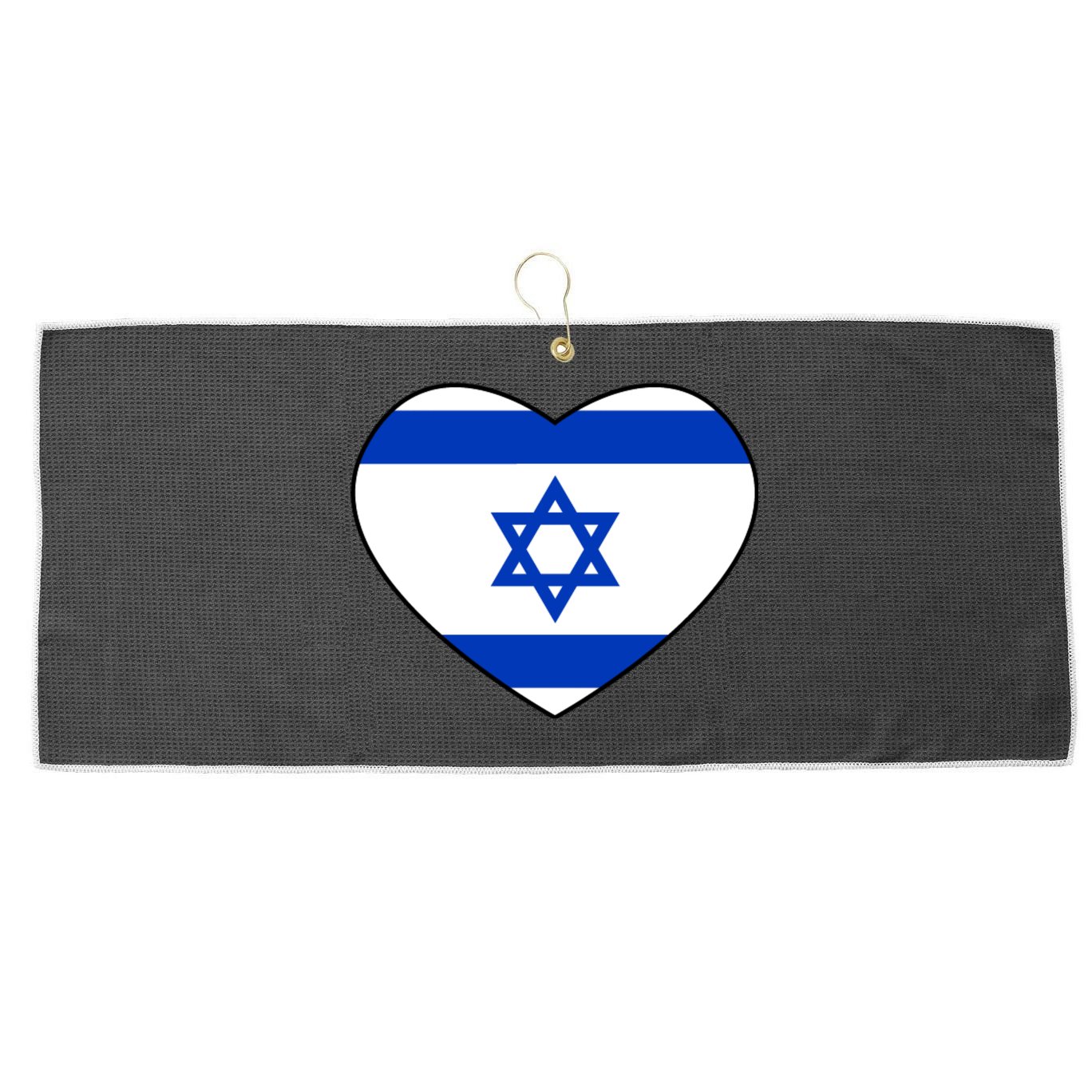 Israel Love Stand With Israel Large Microfiber Waffle Golf Towel