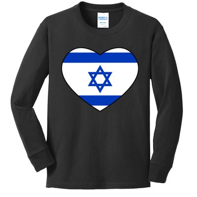 Israel Love Stand With Israel Kids Long Sleeve Shirt