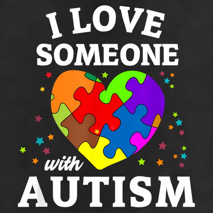 I Love Someone With Autism Love Someone 7 Panel Mesh Trucker Snapback Hat