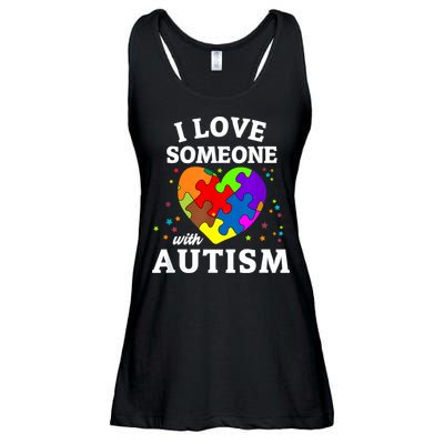 I Love Someone With Autism Love Someone Ladies Essential Flowy Tank